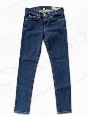 Rag & Bone Capri Skinny Ankle Jeans Size 28 Cypress Dark Wash Stretch USA Made